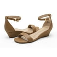 thumbnail image 3 of DREAM PAIRS Women's Ingrid Ankle Strap Low Wedge Sandal, 3 of 5