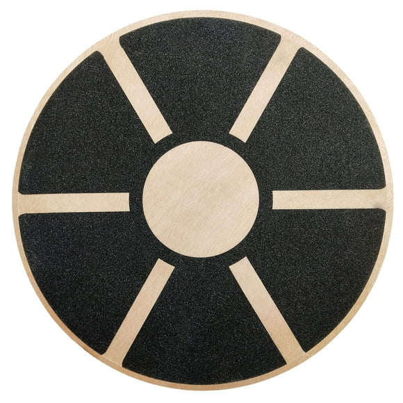 BalanceFrom Non-Slip Wooden Wobble Balance Board core Trainer 15.55-inch Diameter with 360 Rotation for Stability Training (Black)