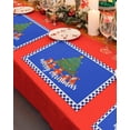 thumbnail image 4 of Merry Christmas Placemats Set of 4 Santa Claus Tree Blue Plaid Heat Insulation Washable Place Mats, Rustic Non-Slip Table Mats for Dining Table Party Kitchen Decor,13x19 Inch, 4 of 4