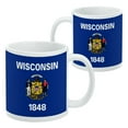 thumbnail image 2 of Wisconsin State Flag White Mug, 2 of 4