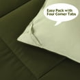 thumbnail image 5 of HIG Light Weight Down Alternative Comforter Set, King, Olive, Reversible, 5 of 9
