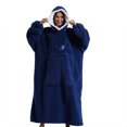thumbnail image 3 of Shengyu Polyester Sweater Blanket With Pockets Fashionable And Warm Winter Essential Comfortable TV Blanket light gray, 3 of 6