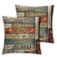 thumbnail image 2 of Ullo0ord Porch Rules Pillow Covers - Listen to The Birds Quotes Pillow Cases Retro Wood Grain Porch Pillows Take a Nap Relax Cushions Cover for Patio Bench Backyard, 2 of 6