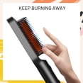 TYMO RING Hair Straightener Brush Black Hair Straightening Iron with