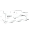 thumbnail image 3 of LeisureMod Nervo Modern Velvet Upholstered Sofa With Gold Frame in Orange Marmalade, 3 of 8