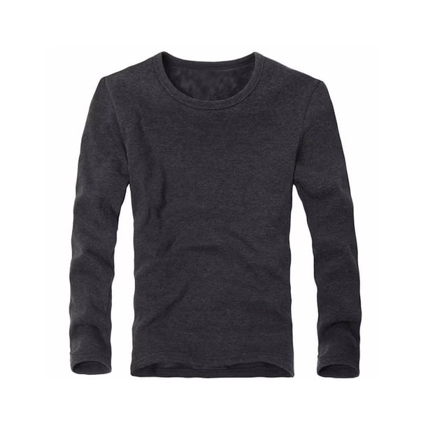 Jumpingount Ropa interior térmica de manga larga para invierno, camiseta a la moda acolchada para mantener el calor, ropa para el hogar, dormitorio y Ropa interior Gris oscuro 4XL Jumpingount AP013380-06