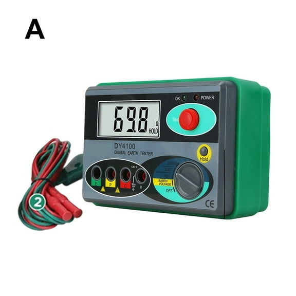 qiya DY4100 Digital Earth Ground Resistance Meter Meg-ohmmeter Ohm Resistance Tester