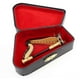 thumbnail image 3 of Wooden Miniature Harp with Case Mini Musical Instrument Replica Miniature Dollhouse Model Home Decor, 3 of 5