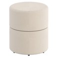 thumbnail image 1 of NOVAR-ROUND SWIVEL OTTOMAN-CREAM, 1 of 1