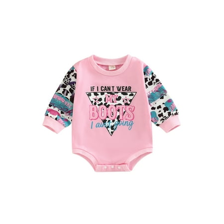 

Ma&Baby Baby Girls Romper Patchwork Color Pullover Bodysuit Long Sleeve Sweatshirt Top