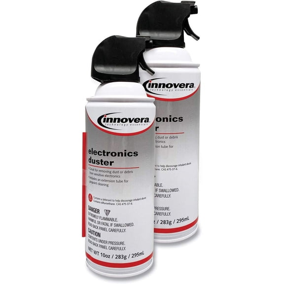 Innovera IVR10012 10 oz. Compressed Air Duster Cleaner (2/Pack)