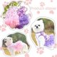 thumbnail image 1 of Pink-PurpleVestidos para Cachorros Niñas Mujeres - Vestidos De Flores para Perros Lindos Vestidos De Falda Corta para Cachorros Verano Suaves Y Transpirables para Gatos, Perros Y C, 1 of 4