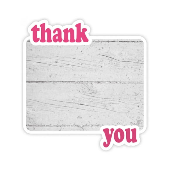 White Wood Floor Rough Wallpaper Texture Thank You Stickers Quote Grateful