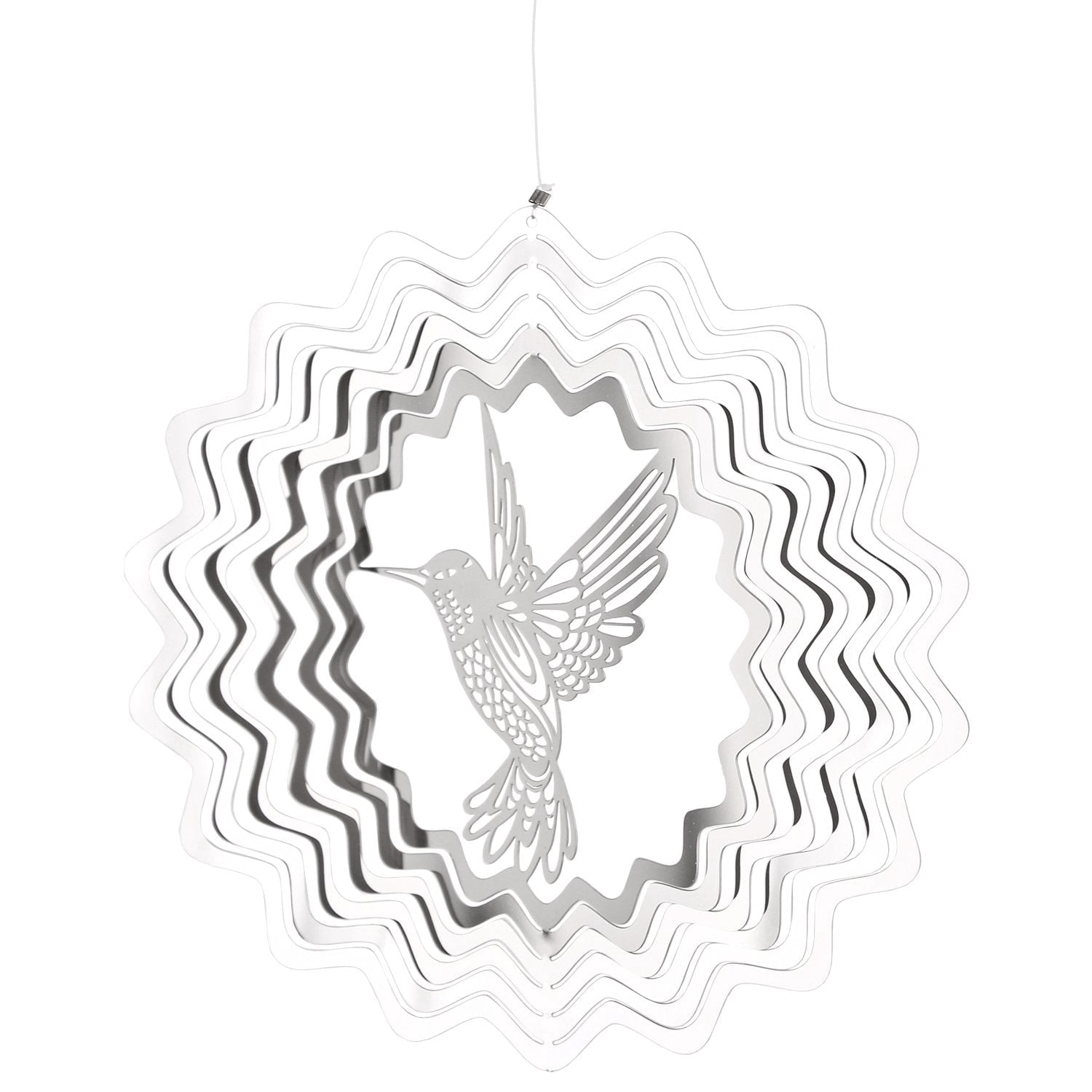 Woodstock Wind Chimes Woodstock Rainbow Makers Collection, Woodstock Shimmers, Nature 5" Silver Wind Shimmer SHNHU
