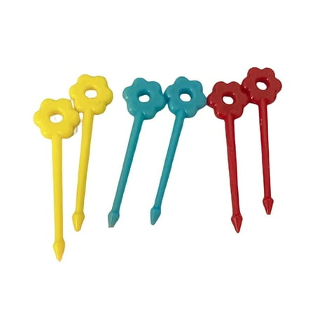 

12pcs/pack Cartoon Flower Fruit Fork Toothpick Lunch Box Bento Dessert Food Picks Dessert Fork Bento Box Accessories