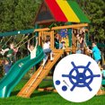 thumbnail image 4 of Bewildely Niños Volante Juguete Preescolar Gimnasio Columpio Conjunto Juguetes Parque al aire libre Entretenimiento Playset Juguete para niños Juegos de césped Azul, 4 of 6