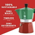 thumbnail image 2 of Bialetti 5322 Cafetière Espresso Moka Express, Vert/rouge, 2 of 6