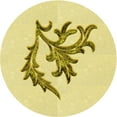 thumbnail image 1 of Ahgly Company Machine Washable Indoor Square Transitional Sun Yellow Area Rugs, 3' Square, 1 of 7