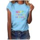 thumbnail image 1 of Camiseta de Profesor de Mujeres, 100 Días Feliz de la Escuela Imprimir Carta de Manga Corta para el Uso Casual Y de Fiesta, la Enseñanza Tee de Moda Temática, 1 of 4