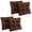 Cocoa, variant on Blazing Needles 19-inch Squared Spun Polyester Tufted Dining Chair Cushion (Set of Four)