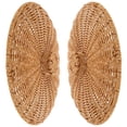 thumbnail image 6 of HOOWIFFY Plastic Hamper Lid Woven Storage Brown 2Set For Home Decor Style, 6 of 8