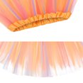 thumbnail image 3 of JGGSPWM Womens Tulle Rainbow Mini Skirt Layered Design Elastic Waist Relaxed Fit Fashion Pleated Gauze Short Dancing Skirt Gauze Dress Orange Free Size, 3 of 4