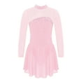thumbnail image 4 of iiniim Kids Girls Mesh Shiny Rhinestones Keyhole Back Figure Ice Skating Roller Skating Dress Size 4-16 Pink 6, 4 of 7
