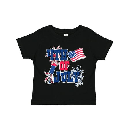 

Inktastic 4th of July with Fireworks American Flag and Rocket Gift Toddler Boy or Toddler Girl T-Shirt