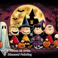 thumbnail image 3 of Pintura de diamantes con paisaje otoñal de Snoopy y Charlie Brown con calabazas para Halloween, taladros AB, punto de cruz completo, mosaico, decoración del hogar, 3 of 5