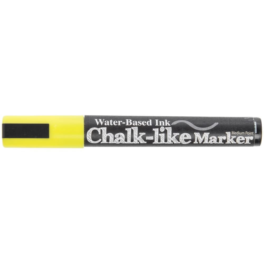 HUBERT® Yellow Medium Point Chalk-like Marker