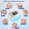 thumbnail image 5 of Maraawa UV LED Nail Lamp, 120W Rechargeable Cordless Nail Lamp, 4 Timer Modes with Crystal Diamonds，White, 5 of 8