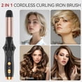 thumbnail image 2 of Cordless Curling Iron, Rechargeable Mini USB Curler,4000mAh Wireless Curling Wand with 3 Temps Settings(302-356°F),Portable Travel Hair Curler Hair Styler for Short & Long Hair, 2 of 6