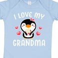 thumbnail image 4 of Inktastic I Love My Grandma with Cute Penguin and Hearts Girls Baby Bodysuit, 4 of 5