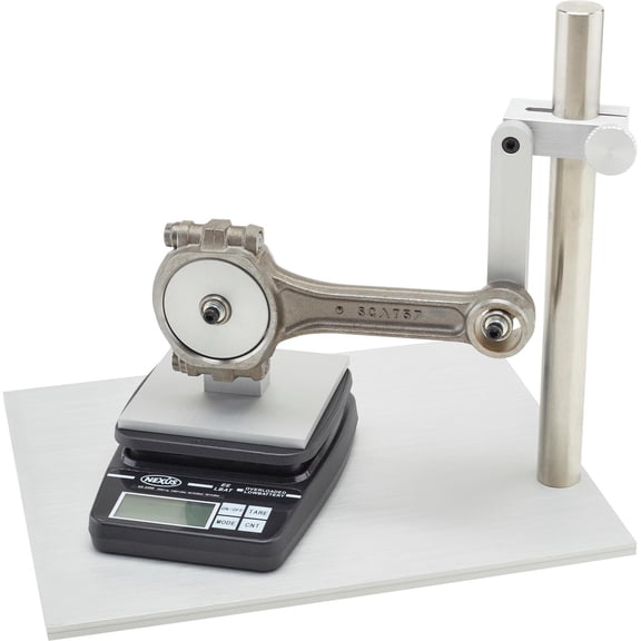 Speedway Motors Connecting Rod Balancing Stand, Aluminum Rod Weight Fixture with Bearing-Mounted Arms for Measuring Bob Weights and Matching Rod Ends, Fits Most Engine Scales