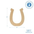 thumbnail image 2 of Wood Horseshoe Cutout, 6 Inches, Pack of 6, Use as Horse Birthday Party Supplies or Rustic Farmhouse Décor, By Woodpeckers, 2 of 5