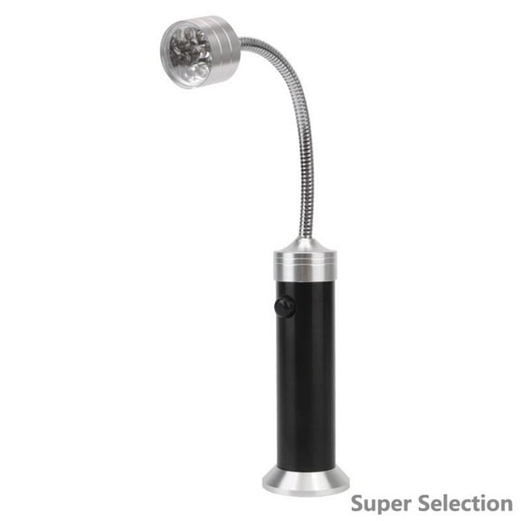 Flexible Grill Light With Magnetic Base, 360° Adjustable 9 LED Super Bright Hands-Free Flashlight For BBQ, Camping, Car Repair, Workshop, Emergency,black