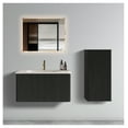 thumbnail image 4 of U057-Etna30W-308 30" Striped Brushed Black Oak Floating Bathroom Vanity with White Ceramic Sink, Bathroom Vanity for Modern Bathroom, One-Piece White Basin without Drain, Pre-assembled, 4 of 9