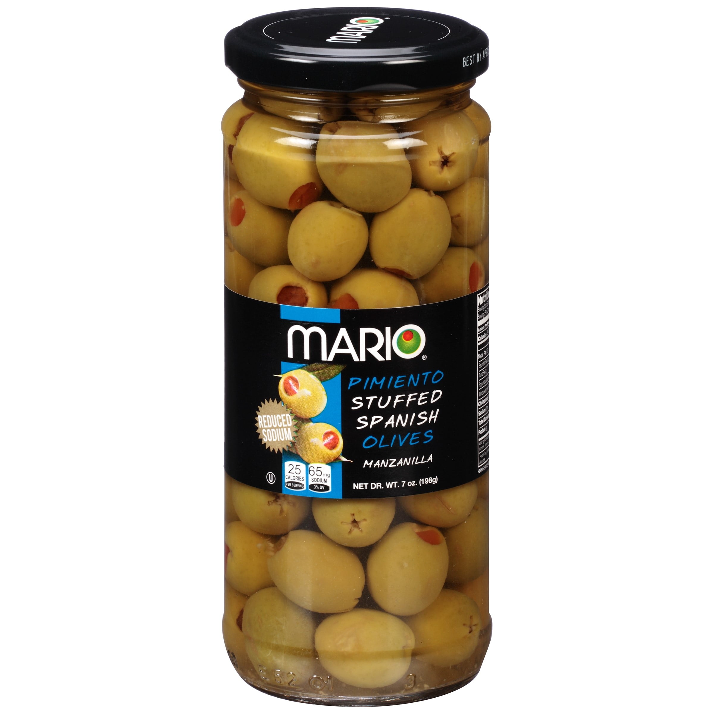 Mario Reduced Sodium Manzanilla Stuffed with Minced Pimiento Olives, 7