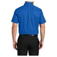 thumbnail image 2 of Mens Short Sleeve Easy Care Cotton/Polyester Shirt Strong Blue 4X-Large, 2 of 6