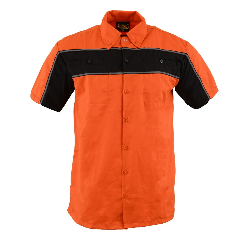 Biker Clothing Biker Clothing Co. MDM11670.144 Men’s Black and Orange
