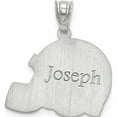 thumbnail image 2 of 10K White Gold 10Kw Personalized Football Helmet Pendant (16.3 X 20.5) Made In United States -Jewelry By Sweet Pea, 2 of 6