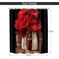 thumbnail image 3 of Black Girl 4Pcs Shower Curtain Sets African American Woman Black and White Peony Floral Quotes Bathroom Set Decor with Rug, Toilet Lid Cover, Bath Mat, Fashion Bathroom Curtain with 12 Hooks, 3 of 7