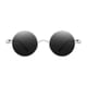 thumbnail image 2 of Gafas de sol redondas góticas Steampunk Gafas de lentes redondas Hombres Mujeres Gris plateado Gris-plata Hugo Gafas de sol retro, 2 of 4