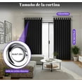 thumbnail image 4 of 2 Paneles Cortinas Blackout Para Ventana Habitación Modelo Negro, 4 of 4