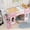 Pink, variant on Twin Size Loft Bed with Storage Staircase and Window, Solid Pine Frame, Full-Length Guardrails, No Box Spring Needed, Space-Saving for Bedroom, Dorm, White