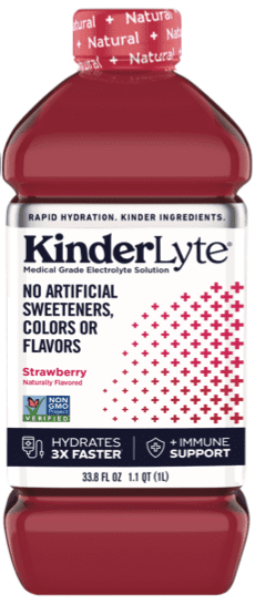 Kinderlyte Natural Oral Electrolyte Solution, Strawberry, 33.8 fl oz Bottle