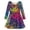 0$Multicolour215, variant on Lullu Girls Leopard Dress Fall Casual Long Sleeve Midi A Line Dress for Kids, Sizes 3-14