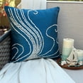 thumbnail image 4 of The HomeCentric Decorative Pillow Covers, Pack of 2, 22x22 inch (55x55 cm) Cushion Cover, Blue Pillow Cover, Mother Of Pearls Pillow Cover, Art Silk Square Pillow Cover, Decorative - Undersea Magic, 4 of 11
