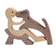 thumbnail image 1 of Handmade Wooden Statue, Puppy Wooden Carving Ornaments, Craft Figurine Wood Small For Home,office,l, 1 of 5