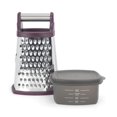 thumbnail image 1 of KitchenAid - Râpe Gastronomique, Râpe Boîte en Acier Inoxydable à 4 Côtés avec Contenant de Rangement Détachable, Facile à Râper, Trancher et Râper (Betterave), 1 of 8
